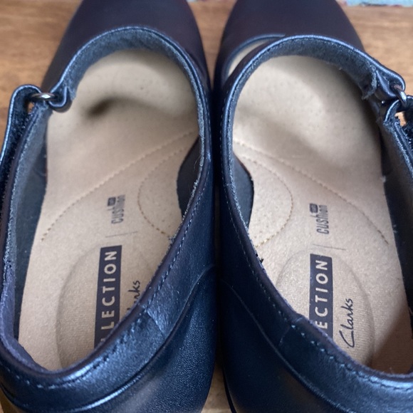 Clarks Womens Black Leather Emslie Lulin Mary Jane Slip On Comfort Shoe Size 7.5 - Picture 10 of 16